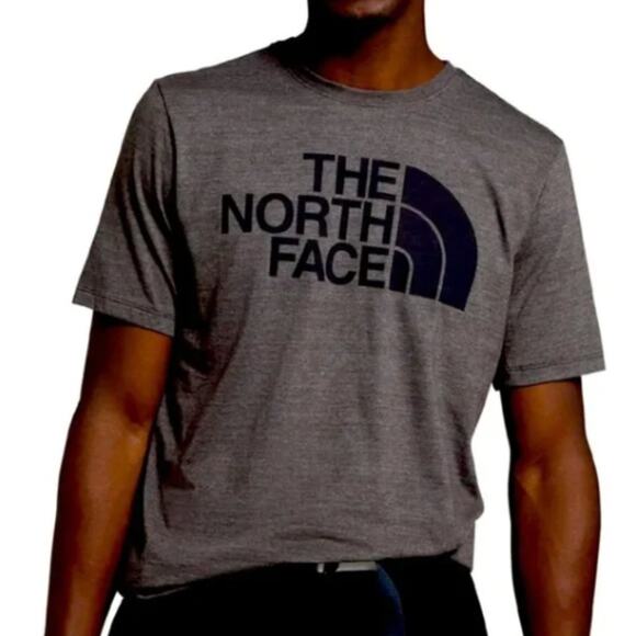 The North Face Men's Short Sleeve Half Dome Tee Gray Heather Size L - Picture 1 of 7